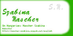 szabina mascher business card